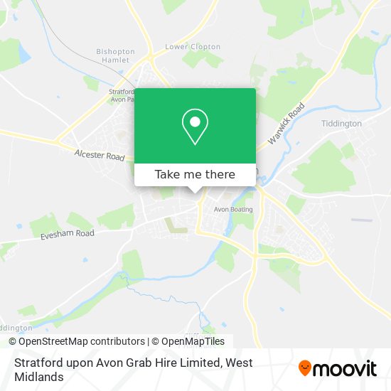 Stratford upon Avon Grab Hire Limited map