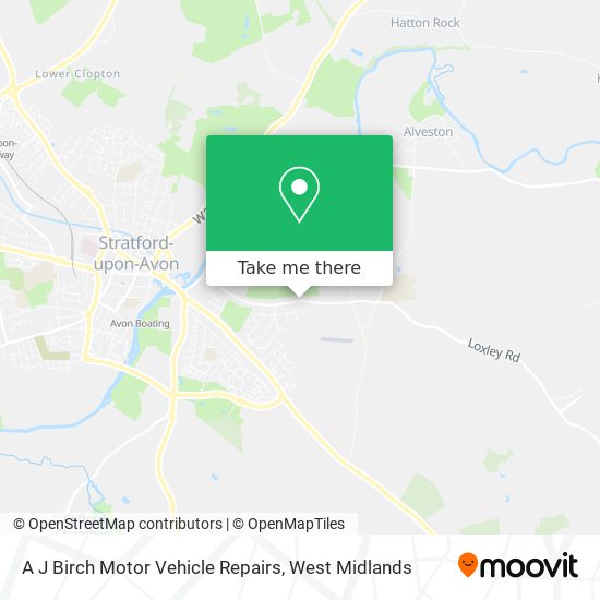A J Birch Motor Vehicle Repairs map
