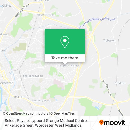Select Physio, Lyppard Grange Medical Centre, Ankerage Green, Worcester map