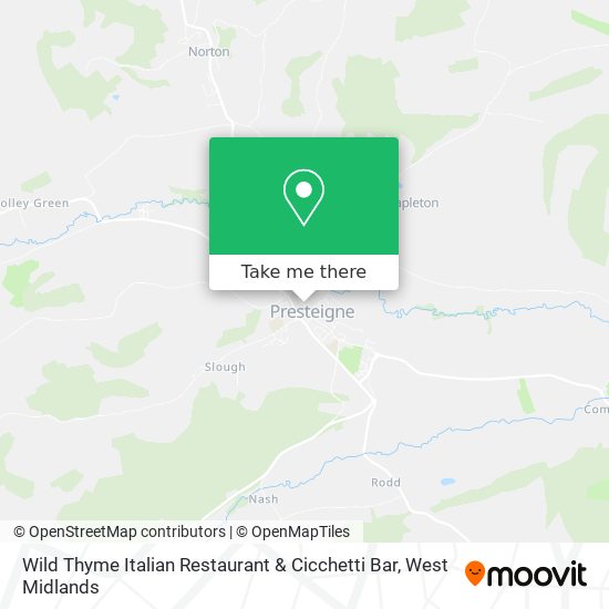 Wild Thyme Italian Restaurant & Cicchetti Bar map