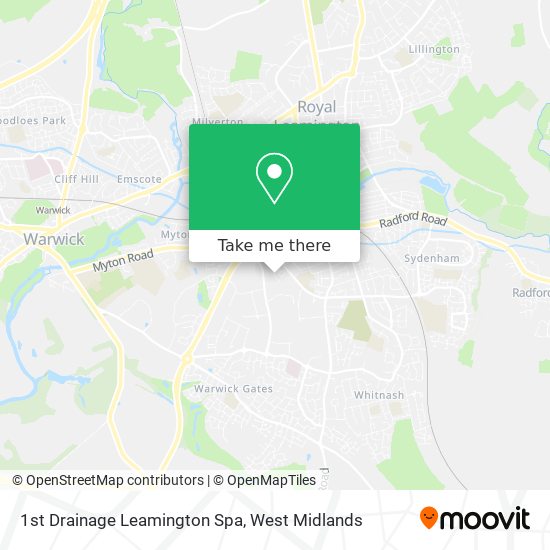 1st Drainage Leamington Spa map