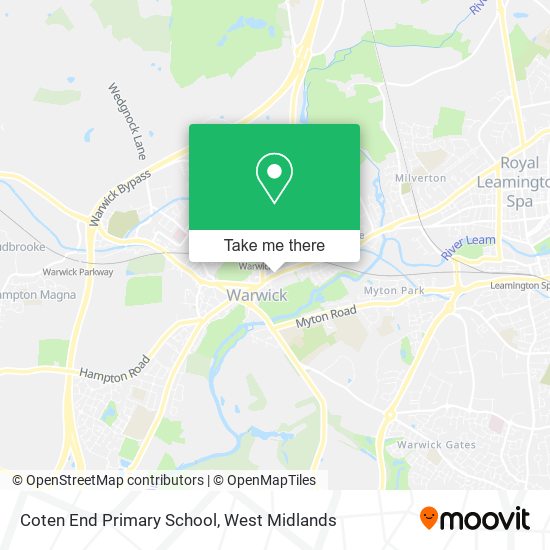 Coten End Primary School map