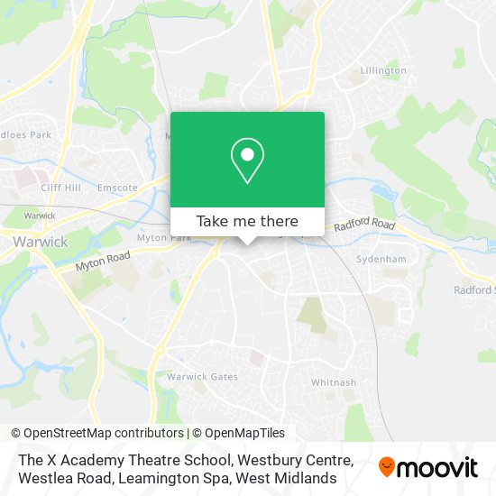 The X Academy Theatre School, Westbury Centre, Westlea Road, Leamington Spa map