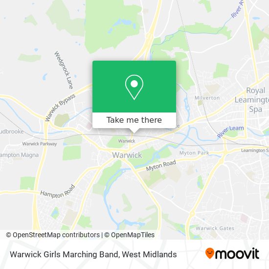 Warwick Girls Marching Band map