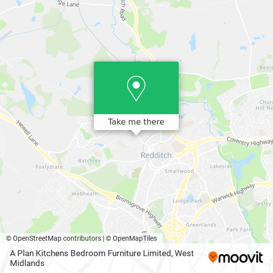 A Plan Kitchens Bedroom Furniture Limited map