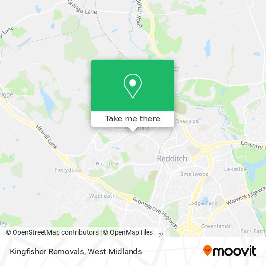 Kingfisher Removals map