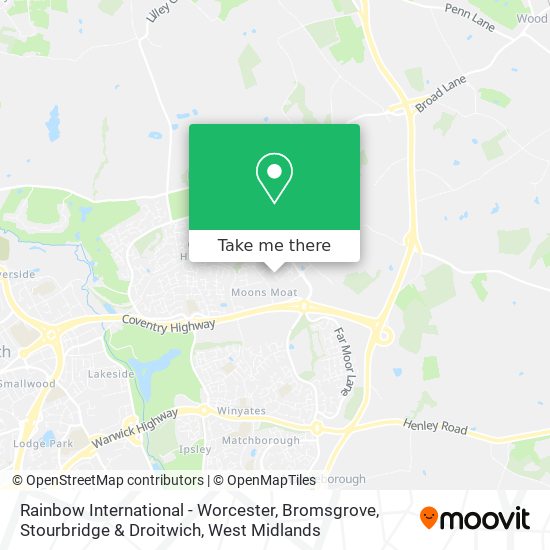 Rainbow International - Worcester, Bromsgrove, Stourbridge & Droitwich map