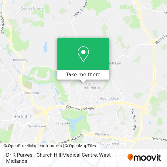 Dr R Purves - Church Hill Medical Centre map