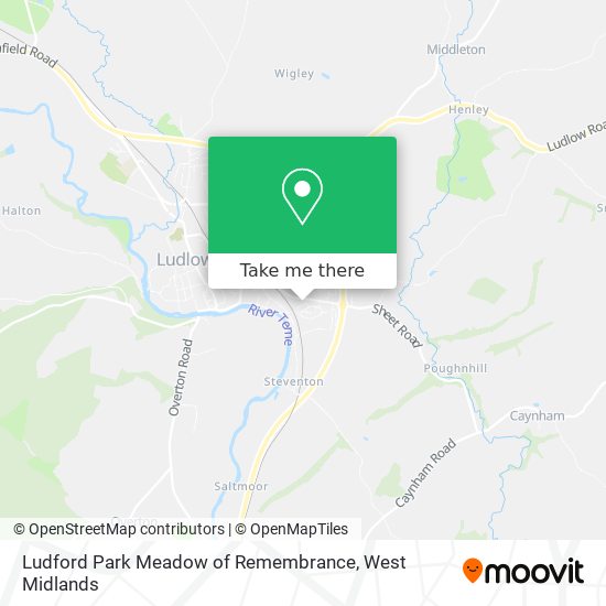 Ludford Park Meadow of Remembrance map