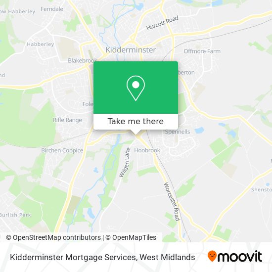 Kidderminster Mortgage Services map