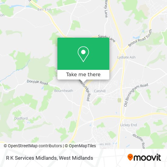 R K Services Midlands map