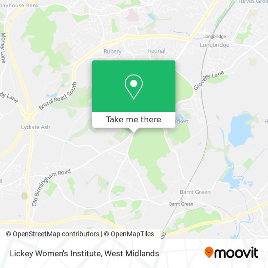Lickey Women's Institute map