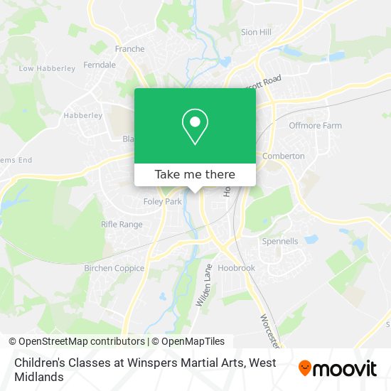 Children's Classes at Winspers Martial Arts map