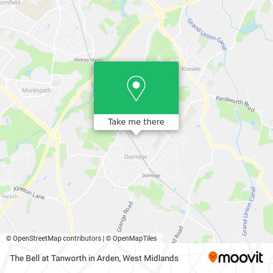 The Bell at Tanworth in Arden map