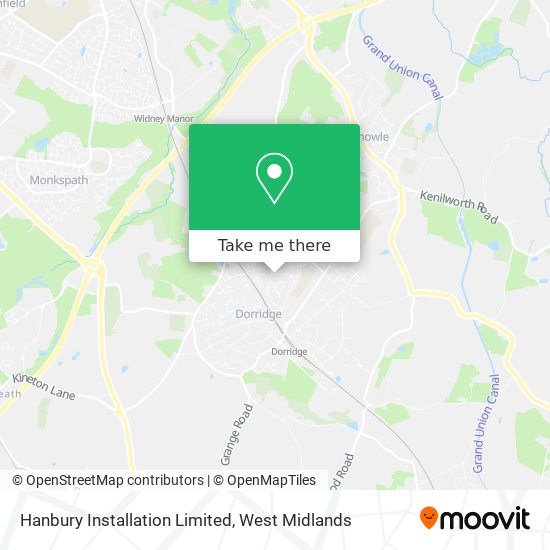 Hanbury Installation Limited map