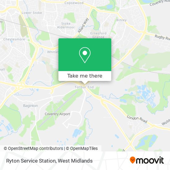 Ryton Service Station map