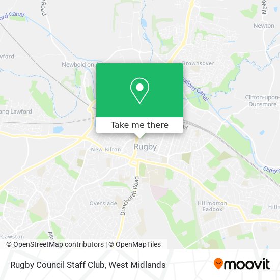 Rugby Council Staff Club map