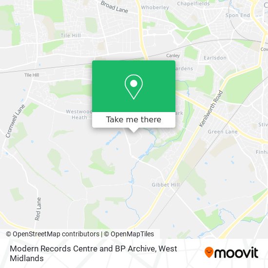Modern Records Centre and BP Archive map