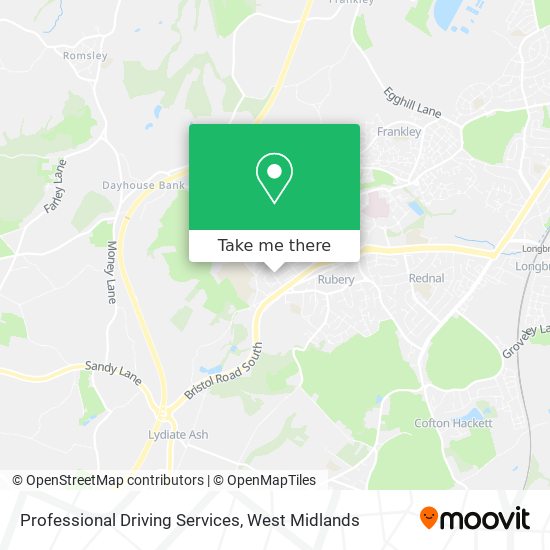 Professional Driving Services map