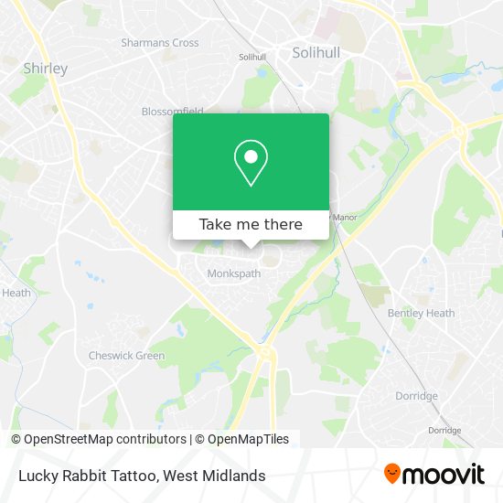 Lucky Rabbit Tattoo map