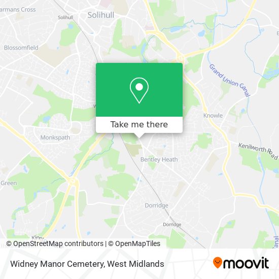 Widney Manor Cemetery map