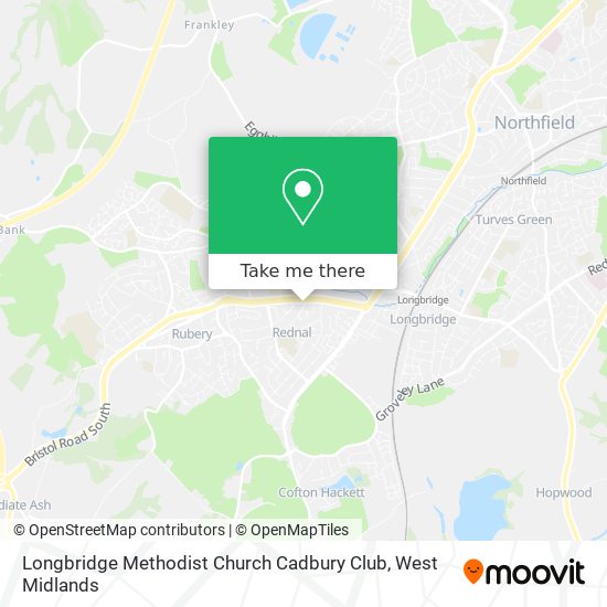 Longbridge Methodist Church Cadbury Club map