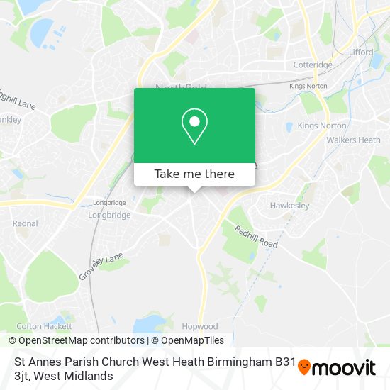 St Annes Parish Church West Heath Birmingham B31 3jt map