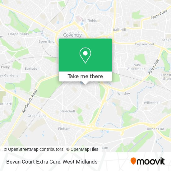 Bevan Court Extra Care map