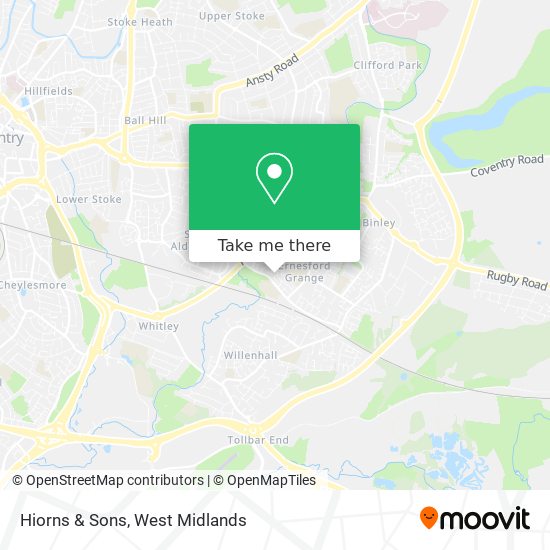 Hiorns & Sons map