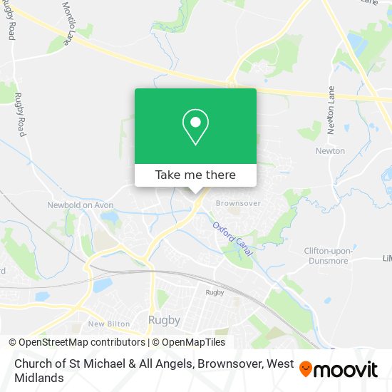Church of St Michael & All Angels, Brownsover map