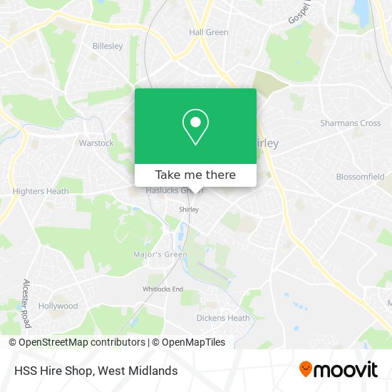 HSS Hire Shop map