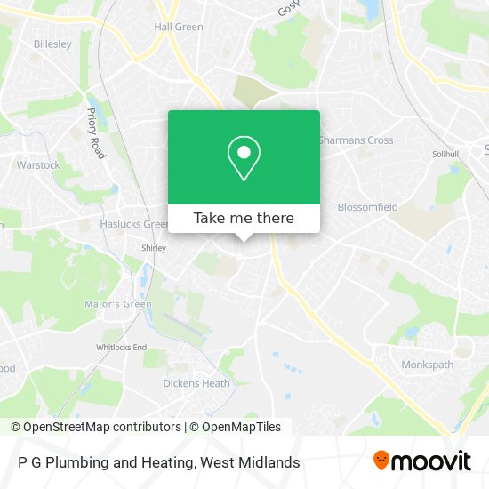 P G Plumbing and Heating map