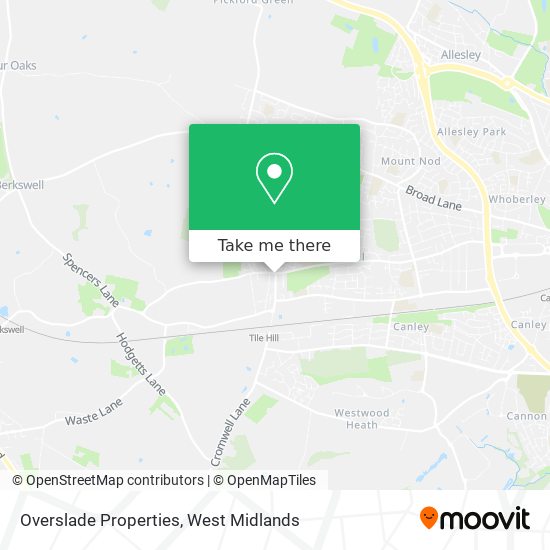 Overslade Properties map