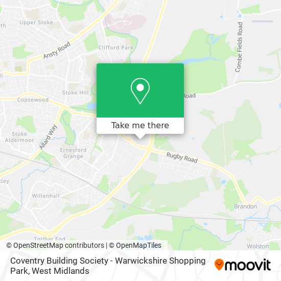 Coventry Building Society - Warwickshire Shopping Park map