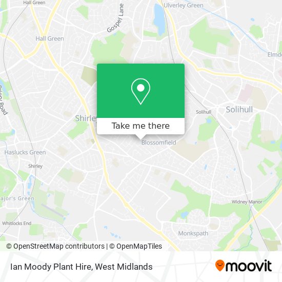 Ian Moody Plant Hire map