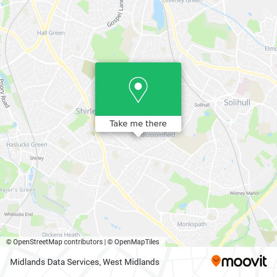Midlands Data Services map