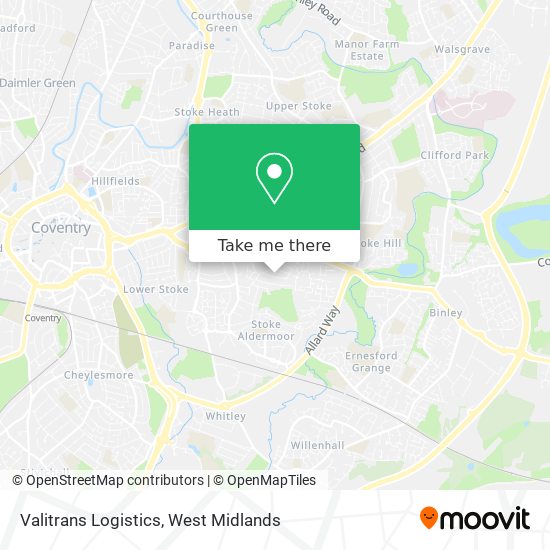 Valitrans Logistics map