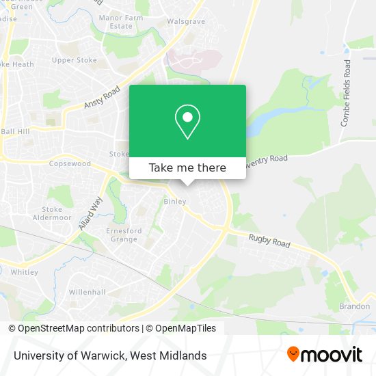 University of Warwick map