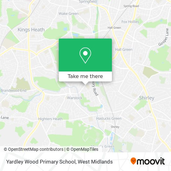 Yardley Wood Primary School map