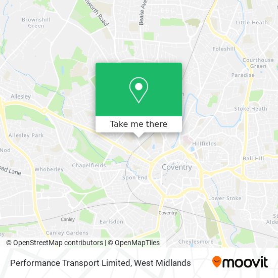 Performance Transport Limited map