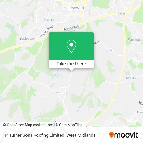 P Turner Sons Roofing Limited map