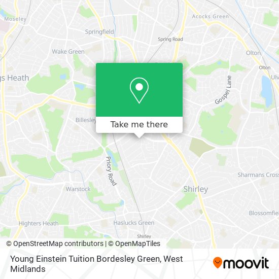 Young Einstein Tuition Bordesley Green map