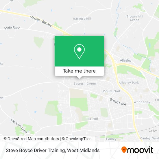 Steve Boyce Driver Training map