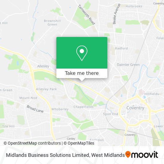 Midlands Business Solutions Limited map