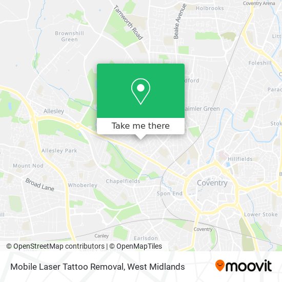 Mobile Laser Tattoo Removal map