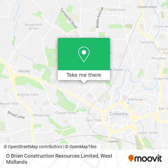 O Brien Construction Resources Limited map