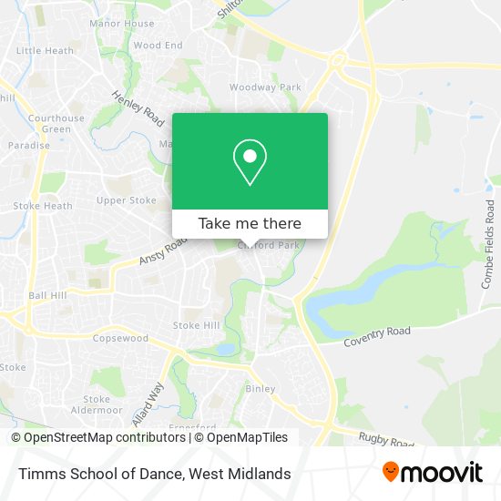 Timms School of Dance map