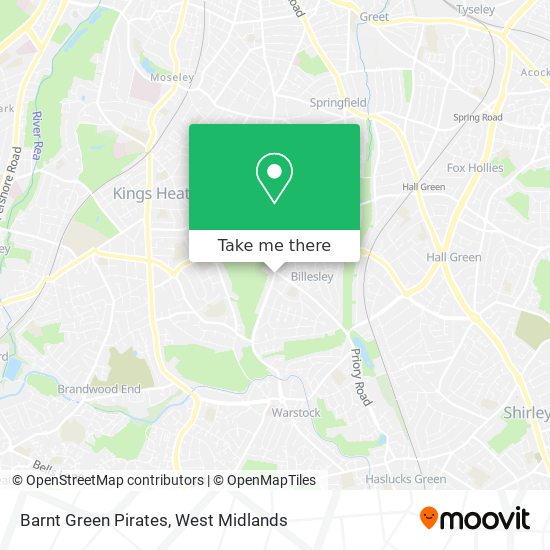 Barnt Green Pirates map