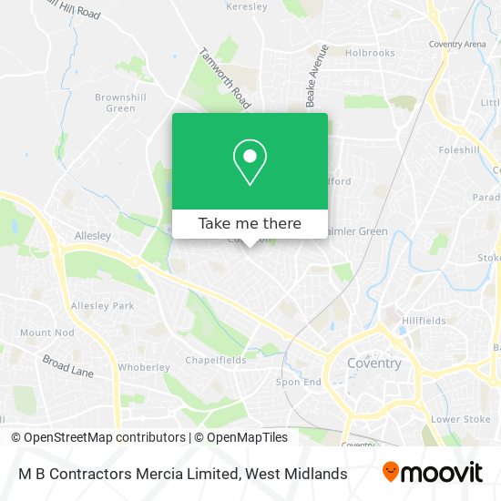 M B Contractors Mercia Limited map