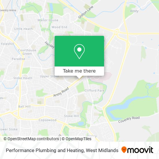 Performance Plumbing and Heating map